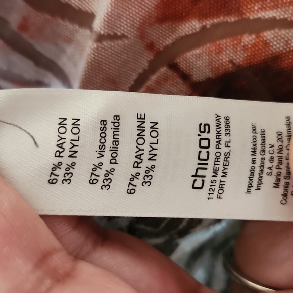 [Chico's] Semi Sheer Burnt Out Design Zip Jacket - Size 2 - Picture 10 of 10